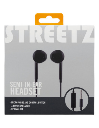 Auricolari Wired Semi-In-ear Music Neri