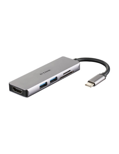 Notebook Dock/Port Replicator Wired USB 3.2 Gen 1 (3.1 Gen 1) Type-C Aluminium, Black  MicroSD (TransFlash), SD, SDHC 2xUSB 3.0