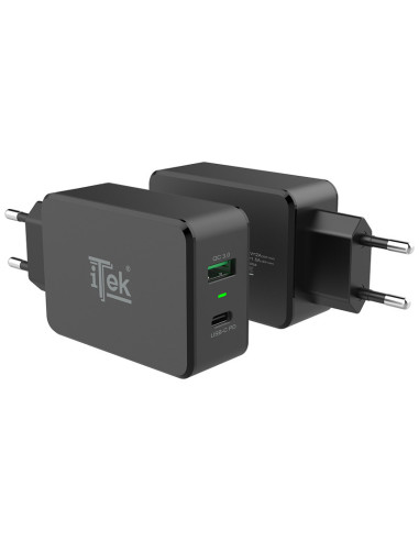 33W Charger Black USB A - USB C Fast charging
