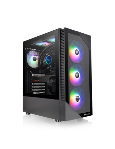 View 200 TG ARGB Midi Tower Black