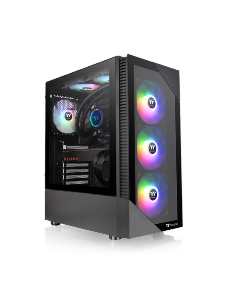 View 200 TG ARGB Midi Tower Black