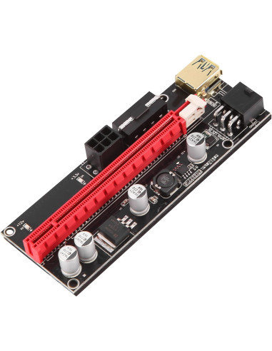 Riser Ver009S USB 3.0 PCI-E Express 1X 4x 8x 16x Extender Riser Adapter Card SATA 15pin to 6 pin Power Cable