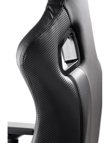 SCOUT PM30 Gaming Chair PVC e Tessuto Black/White con Poggiatesta, Cuscino Lombare, braccioli 4D