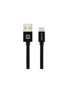 0,2mt Cavo Dati Textile USB / USB-C Nero