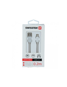 0,2mt Cavo Dati Textile USB / USB-C Argento 2
