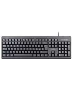Tastiera USB 2.0 con filo, Full-size (100%), USB, QWERTY, Nero