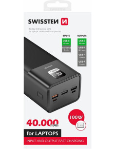 40.000mAh Power Line Power Bank 100W 3x USB-A, USB-C