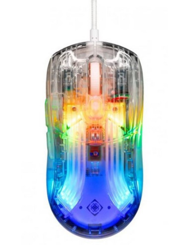 DM330 Transparent Gaming Mouse, RGB Wired, 10000DPI