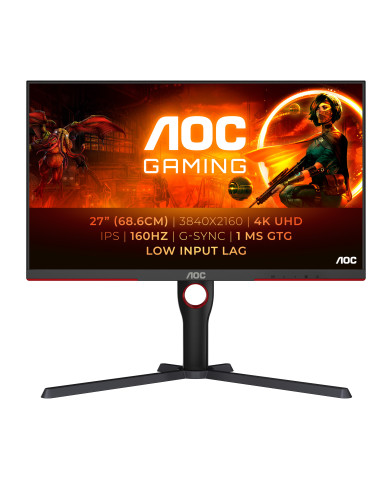 27" Gaming 4K UHD 160Hz 1ms G-SYNC comp. Freesync Nero, Rosso