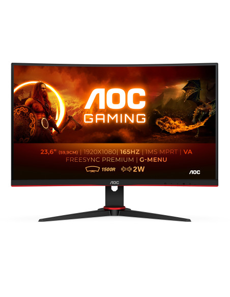 23.6" Gaming G2 Curvo 165Hz 1ms FHD FreeSync Audio2W Black/Red