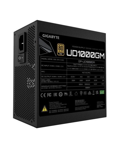 1000W UD1000GM Modulare 80+ Gold  Nero