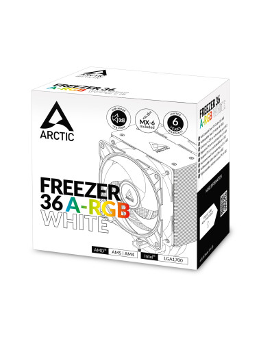 Freezer 36 A-RGB White Multi Compatible Tower CPU Cooler with A-RGB