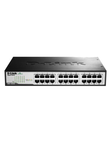 DGS-1024D Unmanaged 24-Port 10/100/1000 Gigabit Switch, Rackmount/Desktop