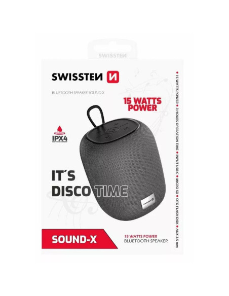 15W SOUND-X Cassa Bluetooth,AUX, Micro SD fino a 32GB, USB-C, IPX4
