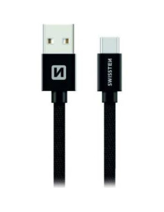 3,00mt Cavo Dati Tessile Usb Usb-C 3.0 M Nero Fast Charge