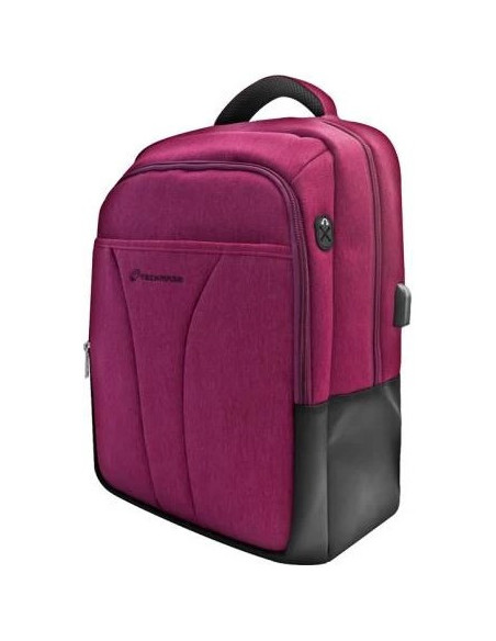 15.6" Zaino per Notebook con USB, Pink