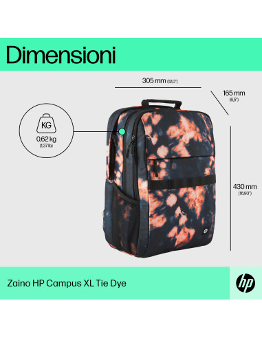 16.1" Zaino Campus XL Tie Dye