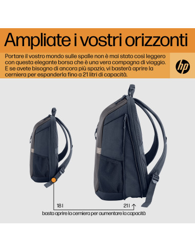 15.6" Zaino per Laptop Travel 18L Iron Grey