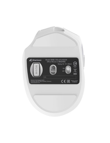 OfficePal M25W Mouse Right-hand RF Wireless + USB Type-C Optical 4000 DPI White