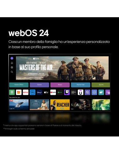 77'' OLED evo C4 Serie OLED77C44LA, 4K, 4 HDMI, Dolby Vision, SMART TV