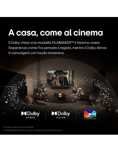 77'' OLED evo C4 Serie OLED77C44LA, 4K, 4 HDMI, Dolby Vision, SMART TV