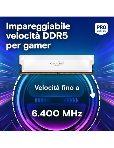64GB (2x32GB) Pro 6000 MHz CL40 White XMP/EXPO