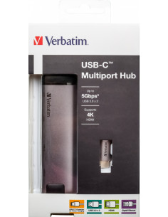 USB-C Multiport Hub USB-C, 2 x USB 3.0, HDMI, RJ-45, 3A 2