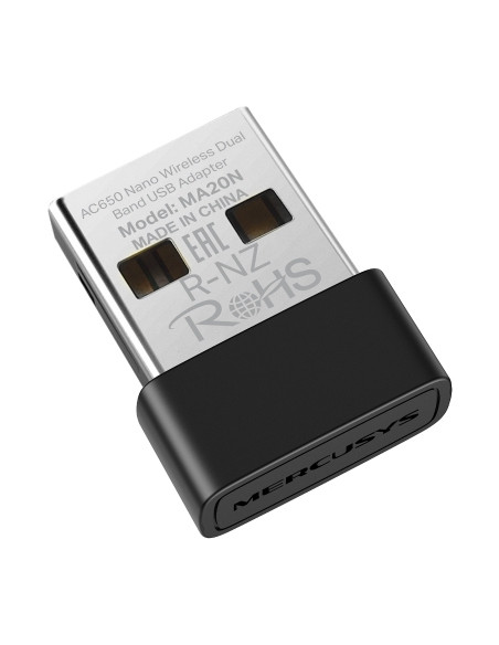 AC650 Adattatore WiFi USB Dual Band, USB 2.0 Plug & Play 2.4GHz e 5GHz
