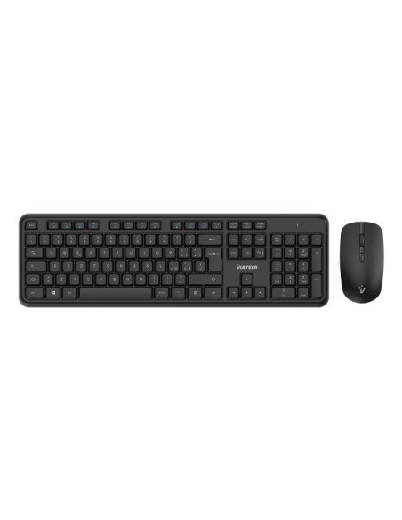 Serie Ufficio Kit Mouse e Tastiera RF Wireless + USB QWERTY Ita Black