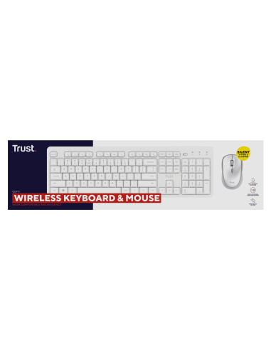 Ody II keyboard Mouse included Home/Office RF Wireless Italian White