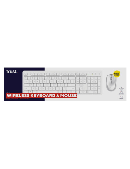 Ody II keyboard Mouse included Home/Office RF Wireless Italian White