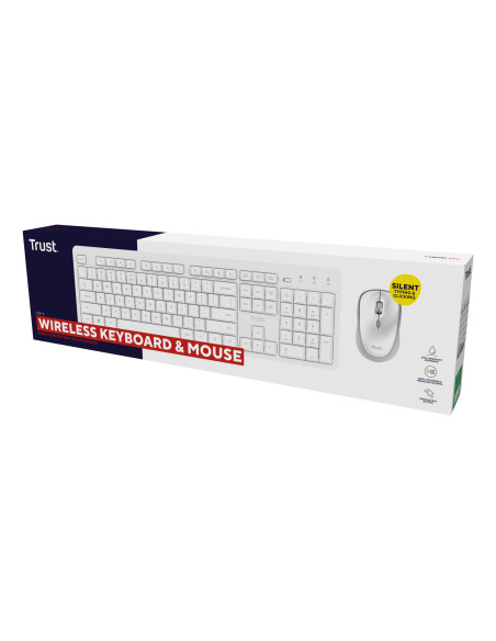 Ody II keyboard Mouse included Home/Office RF Wireless Italian White