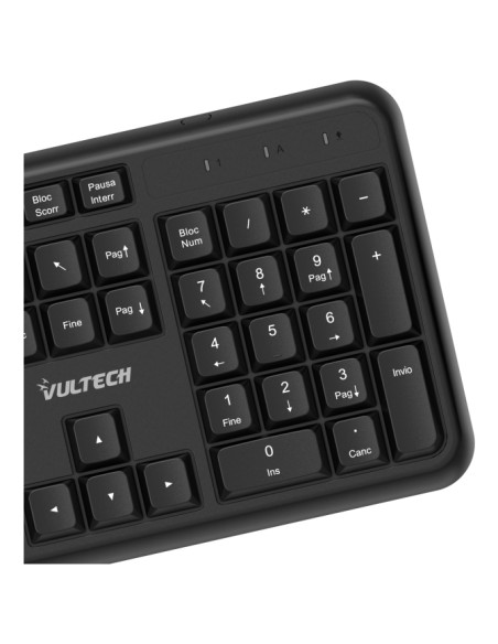 Kit Mouse e Tastiera USB QWERTY Nero