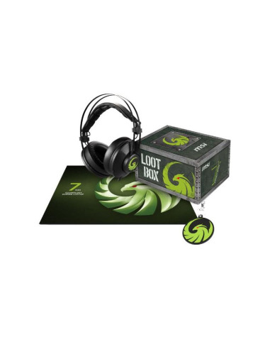 LootBox Alpha15 bundle (cuffie da gioco, tappetino per mouse, astuccio)
