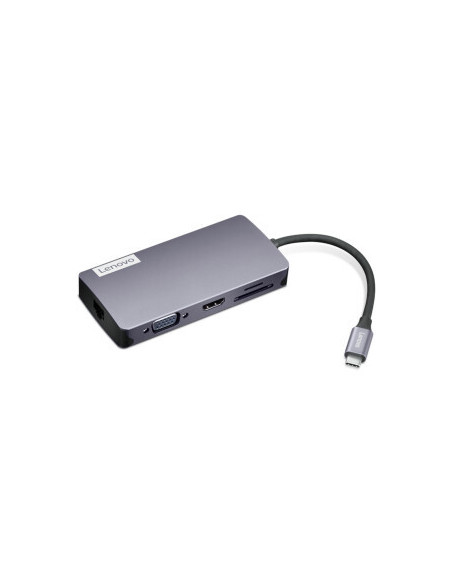 150 USB-C Travel Dock 1x HDMI 1x VGA 3x USB-A 1x TF card reader 1x SD card reader 1x RJ45 LAN 1x USB-C power pass through