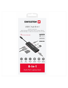 Hub USB C HUB 8-IN-1 (USB-C 100W, HDMI 4K, LAN RJ45, 2x USB-A, 1x USB-C 5GBps, SD, MICRO SD) ALUMINIUM 2