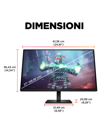 27" OMEN 4K UHD 144Hz 1ms(GTG) IPS G-SYNC KVM HDR400 USB-C Black