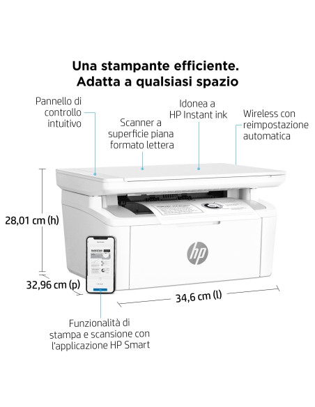 LaserJet Stampante multifunzione M140w