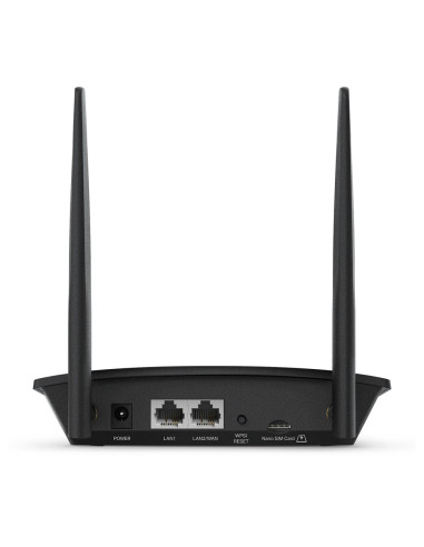 TL-MR100 wireless router Fast Ethernet Single-band (2.4 GHz) 4G Black