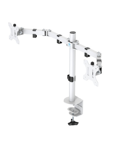 Dual Monitor Desk Arm 13-32 inch screens White