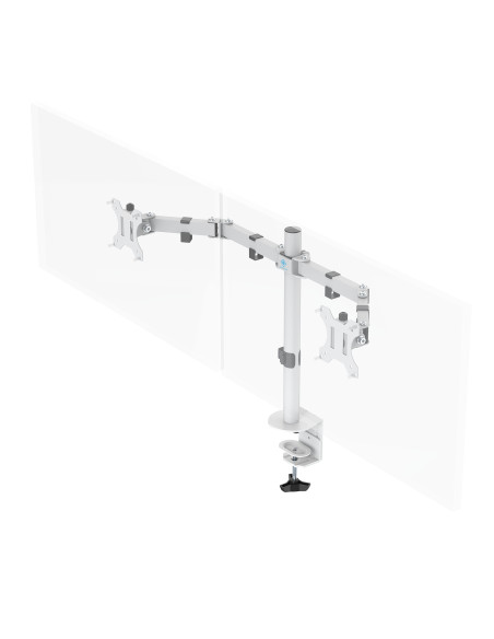 Dual Monitor Desk Arm 13-32 inch screens White