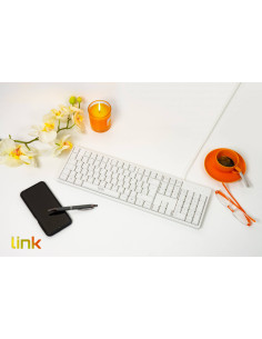 Tastiera con cavo usb colore bianco 2
