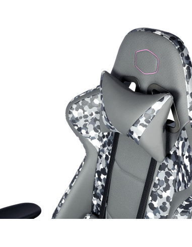 Caliber R1S CAMO Poltrona per gaming Seduta imbottita Nero, Grigio, Bianco