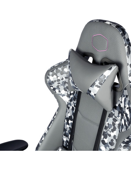 Caliber R1S CAMO Poltrona per gaming Seduta imbottita Nero, Grigio, Bianco