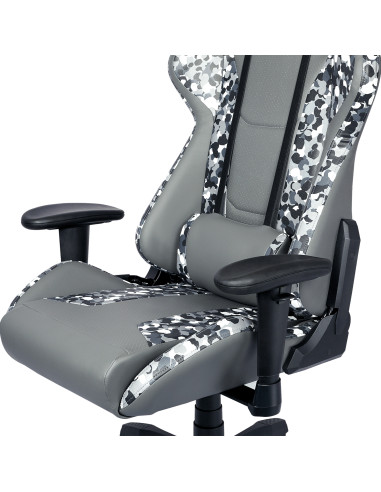 Caliber R1S CAMO Poltrona per gaming Seduta imbottita Nero, Grigio, Bianco
