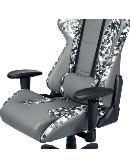 Caliber R1S CAMO Poltrona per gaming Seduta imbottita Nero, Grigio, Bianco
