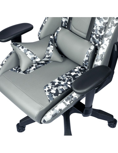 Caliber R1S CAMO Poltrona per gaming Seduta imbottita Nero, Grigio, Bianco