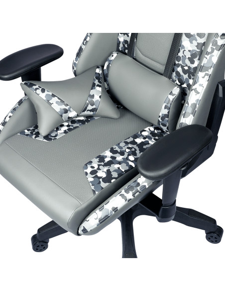 Caliber R1S CAMO Poltrona per gaming Seduta imbottita Nero, Grigio, Bianco