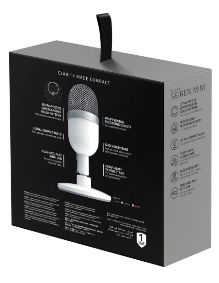 Seiren Mini Bianco Microfono da tavolo