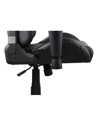 Gaming chair, ecopelle, black/orange
